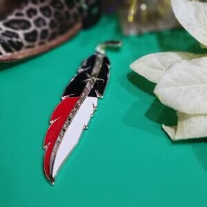 Cowboy Hat Metal Feather Texas Flag Design Western Lifestyle Pluma De Sombrero